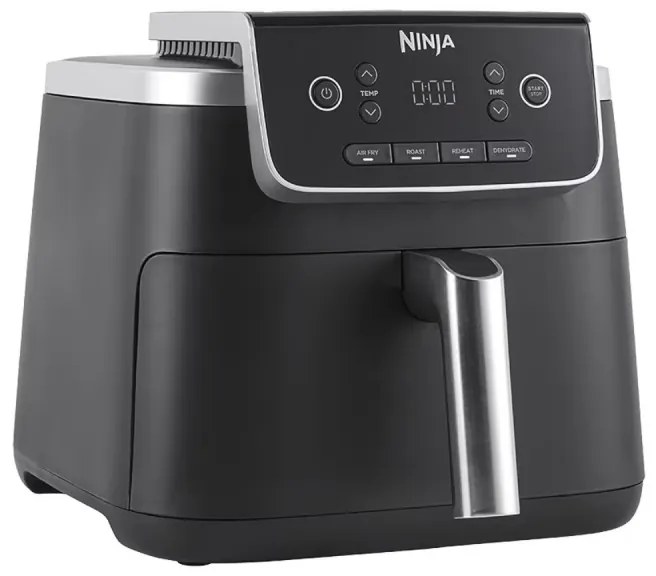 Friteuza cu aer cald Ninja AF140EU PRO, 1750W, 4.7 L, 40-240°C, 4 programe, Timer, AirCrisp, Acoperire antiaderenta, Negru