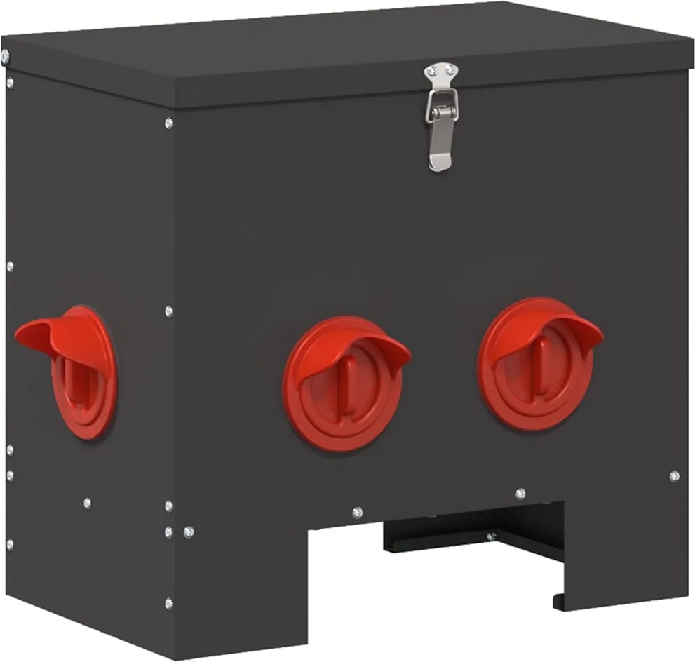 vidaXL Feeder pentru pui Negru 40,5 x 25 x 38 cm Oțel Laminat la Rece