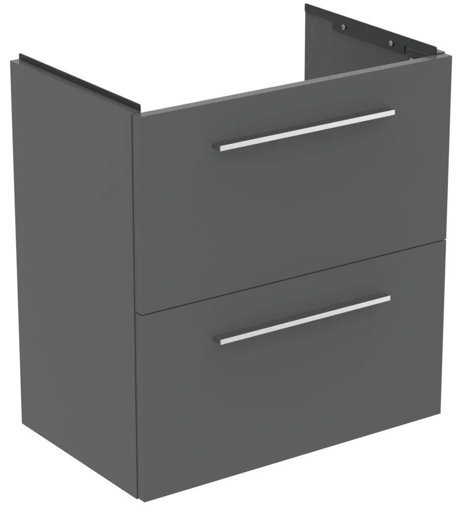 Dulap baza lavoar, 60x38x63 cm, 2 sertare, cuart gri mat Gri mat