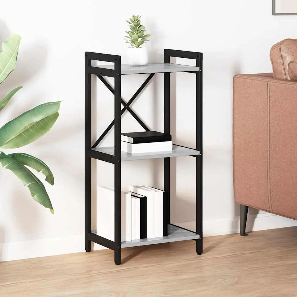 vidaXL Bibliotecă sonoma gri 40 x 30 x 83 cm Lemn compozit