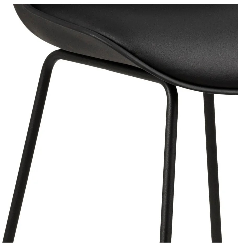 Scaun de bar negru (înălțime șezut 76 cm) Tina – Actona