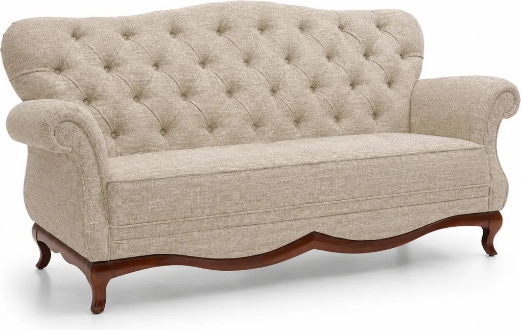 Canapea lemn masiv Milan II 206/160 x 90/56 x 98/46 cm - Nu