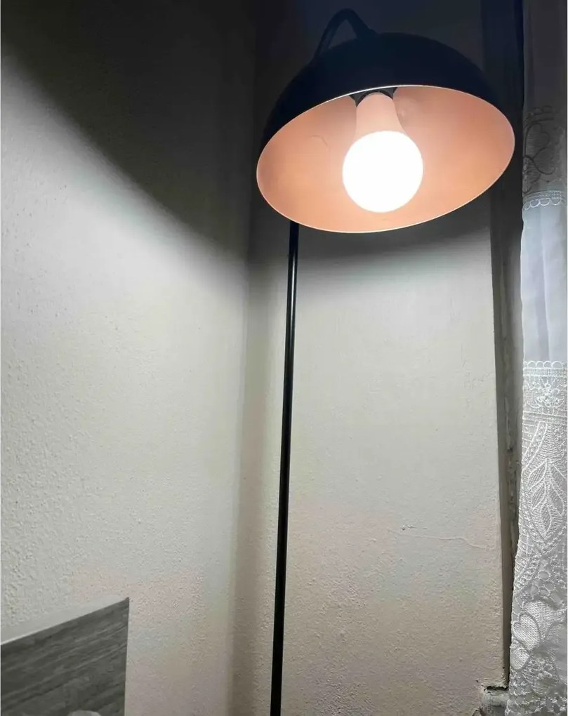 Masuta cu lampadar Decora Homs, negru,Seria lx, 40004