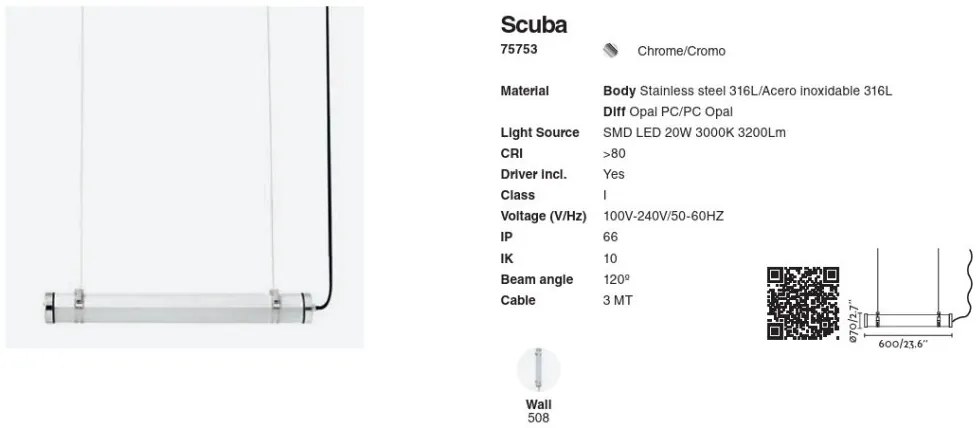 Lampa LED tavan de iluminat exterior SCUBA 20W