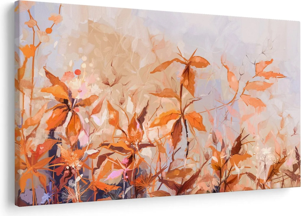 Tablou - Flori pictate (90x60 cm)