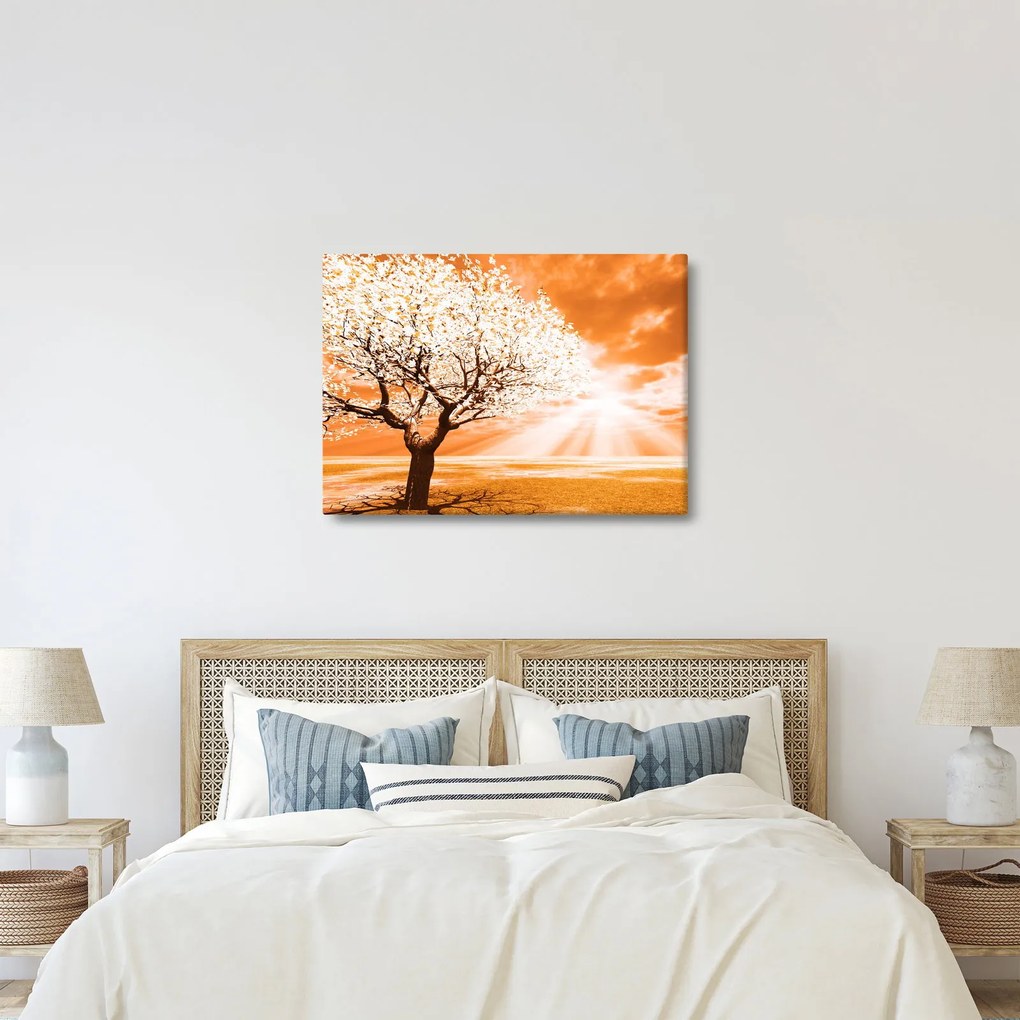 Tabloul cu pomul portocaliu (70x50 cm)