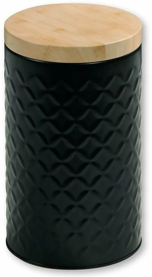 Cutie de depozitare Kesper 38246 din metal, negru,diam. 11 cm