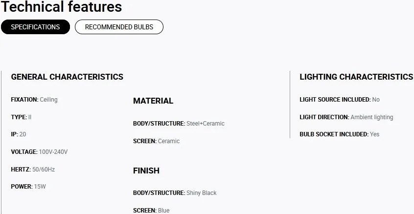 Pendul ceramic design decorativ VENICE Blue