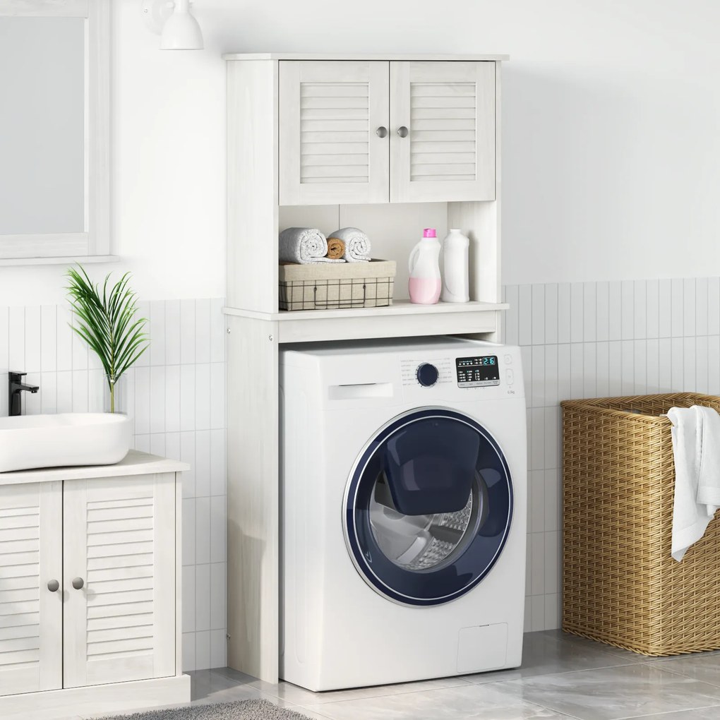vidaXL Dulap pentru mașina de spălat VIGO Alb 72.5 x 27 x 161 cm