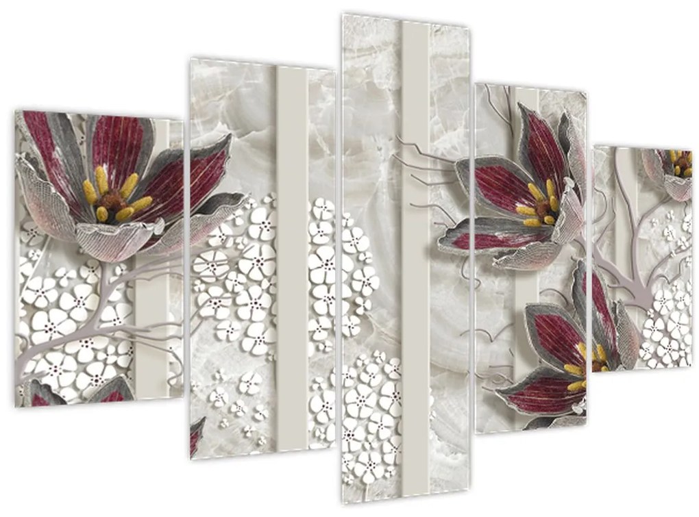 Tablou - Flori decorative (150x105 cm)