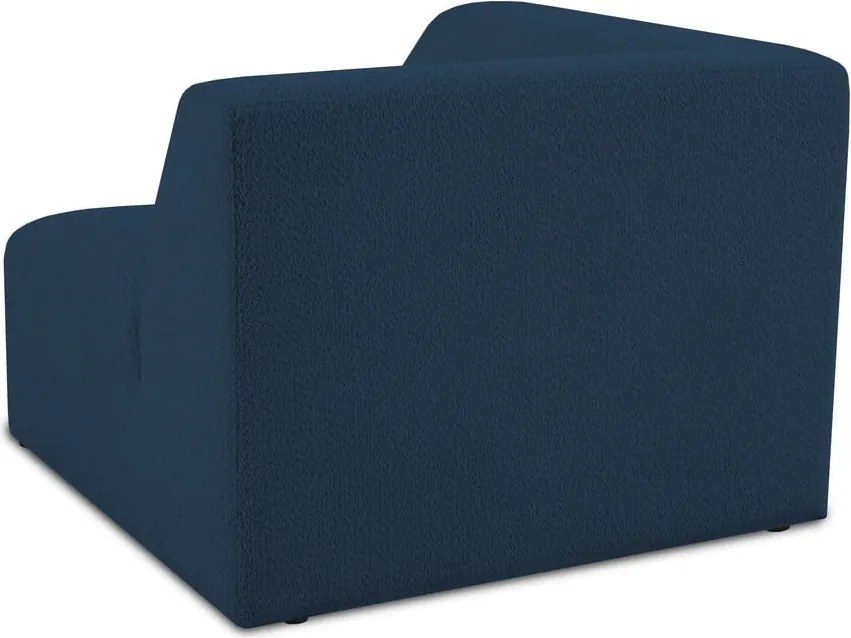 Modul pentru canapea albastru închis cu tapițerie din stofă bouclé (cu colț variabil) Roxy – Scandic