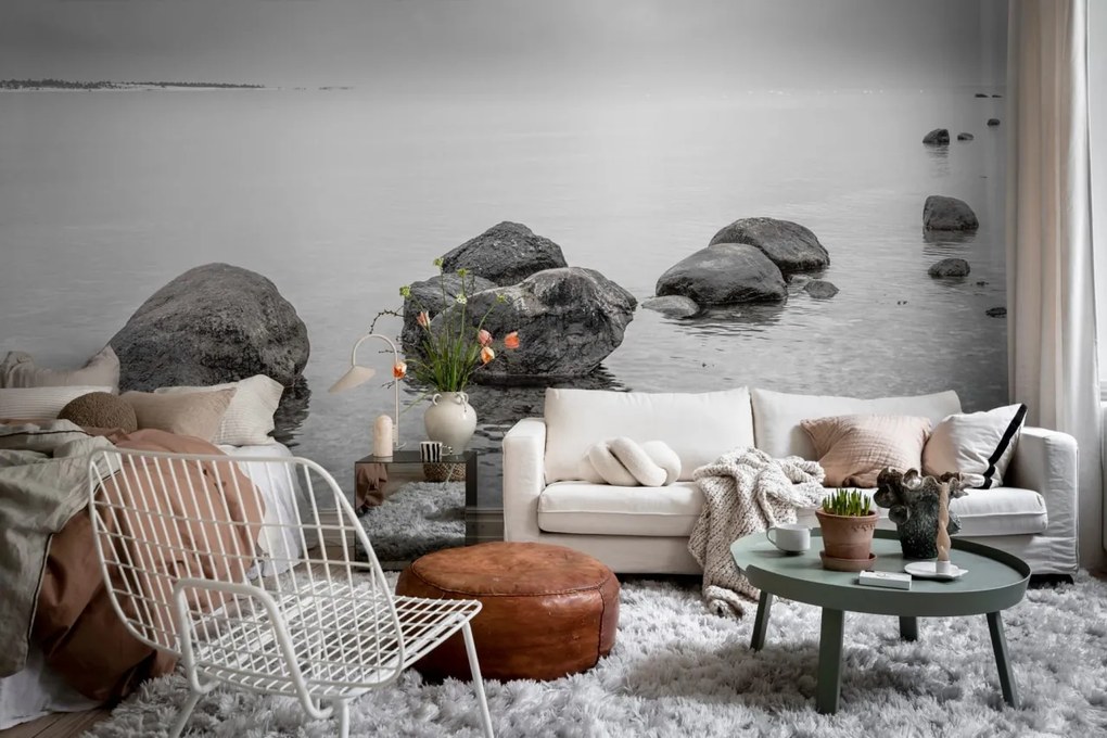 Fototapet, Rocky Lake, Gray, Rebel Walls