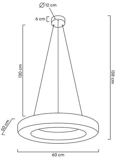 Lustra suspendata LED Florens 60 auriu