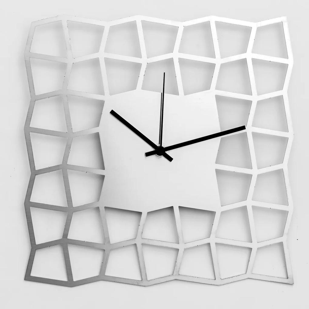 Ceas de perete de dimensiuni medii, din oțel inoxidabil 28x28 cm - NeoKubist | DSGN