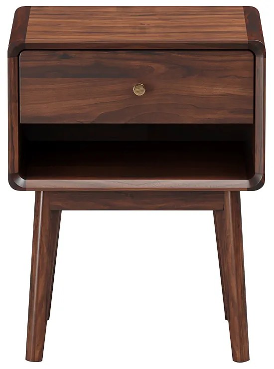 Noptieră Mid-Century nucă DEPRIMO 22050 - Accesoriul indispensabil pentru un dormitor sofisticat și practic în stilul Mid-Century by Deprimo