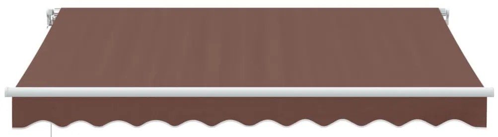 Copertina retractabila manual, maro, 300x250 cm