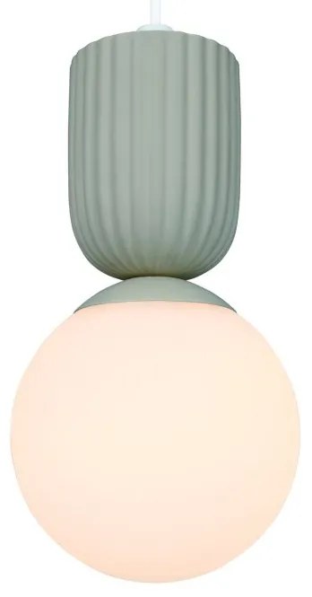 Pendul cu Forma Organic din Ceramica si Sticla, Sadie bej