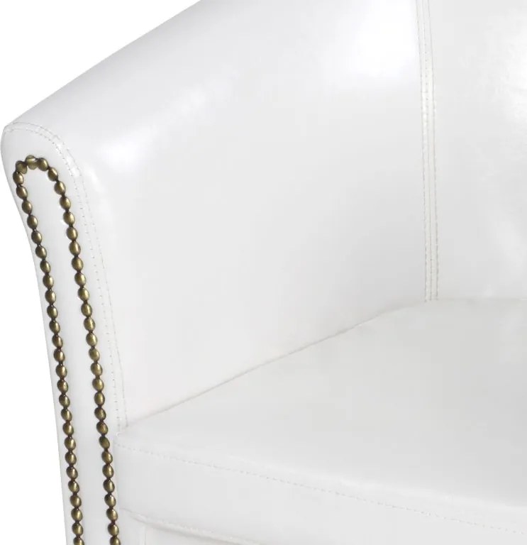 MIADOMODO Set fotoliu Chesterfield, 58 x 71 x 70 cm, alb