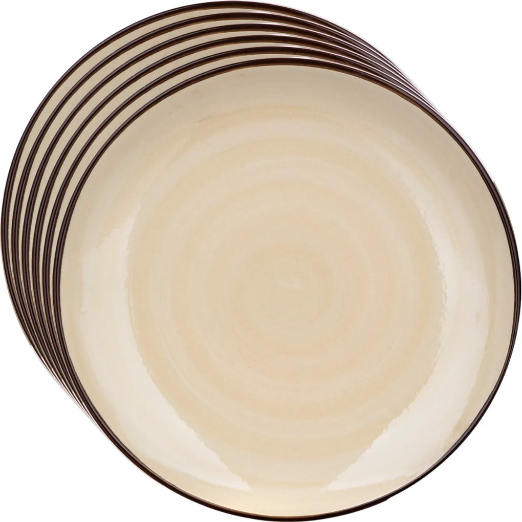 Set de 6 farfurii de desert Banquet Palas 21.5 cm,cream