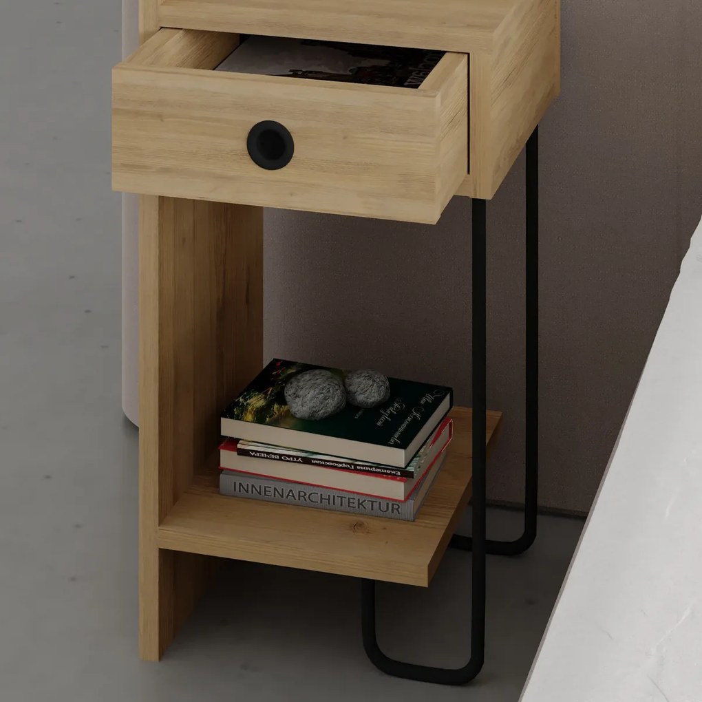 Măsuță de noptieră Sirius Left Oak 2