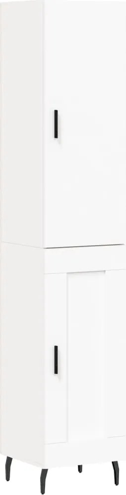 vidaXL Dulap înalt, alb, 34,5x34x180 cm, lemn prelucrat