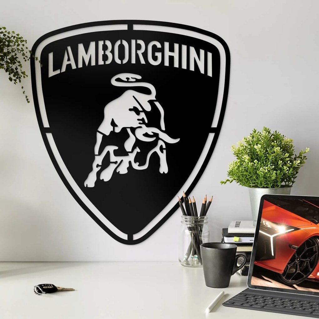 DUBLEZ | Sigla din lemn a mașinii  - Lamborghini