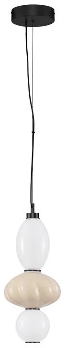 Pendul LED decorativ ceramic Bej, Alb, ONETA