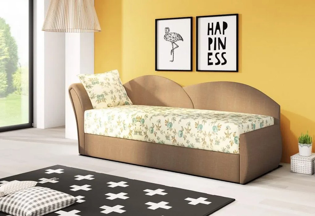 Supermobel Canapea extensibilă AGATA, 200x80x75, ac1 + albastru închis (ac1/alova79), stânga