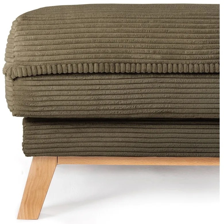 Taburet verde cu tapițerie din catifea reiată Tori – Bonami Selection