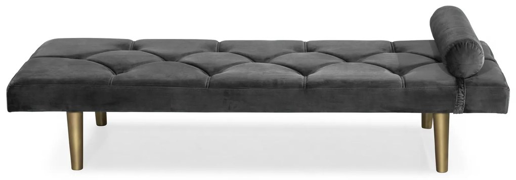 Pat de zi Diana, Gri inchis, 185x40x75 cm