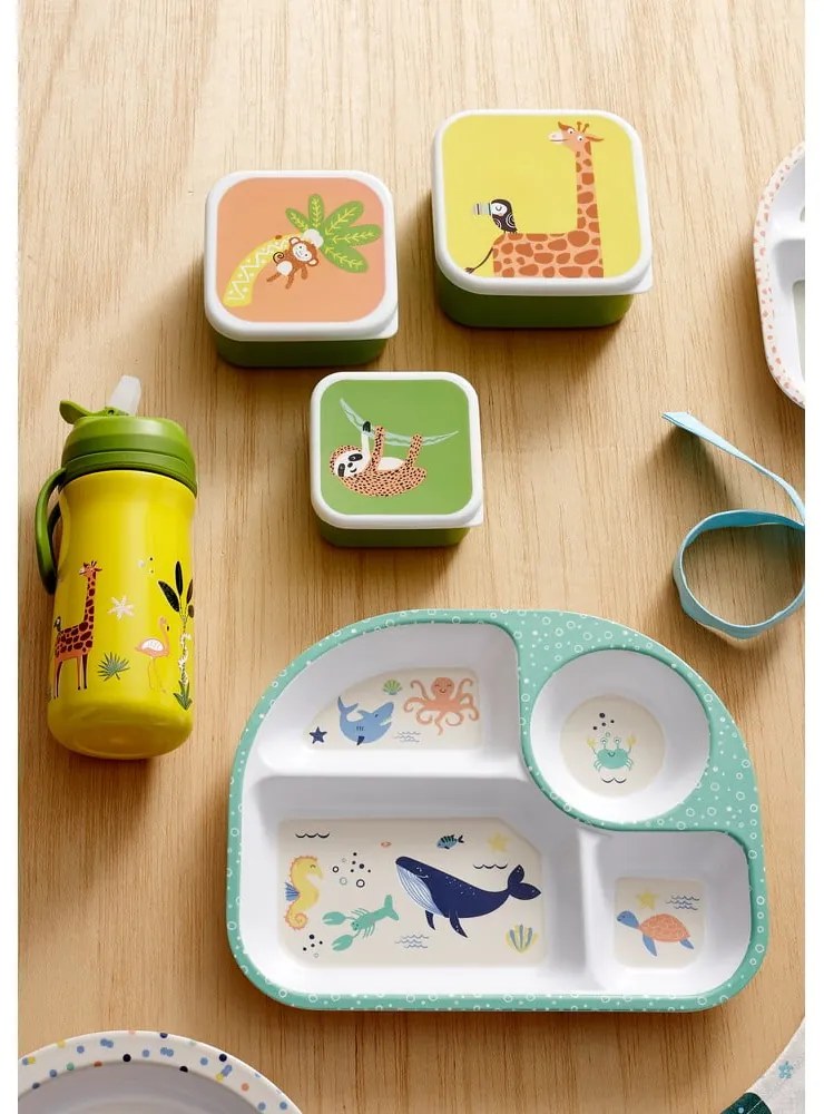 Farfurie albă pentru copii 27x21 cm Ocean - Ladelle