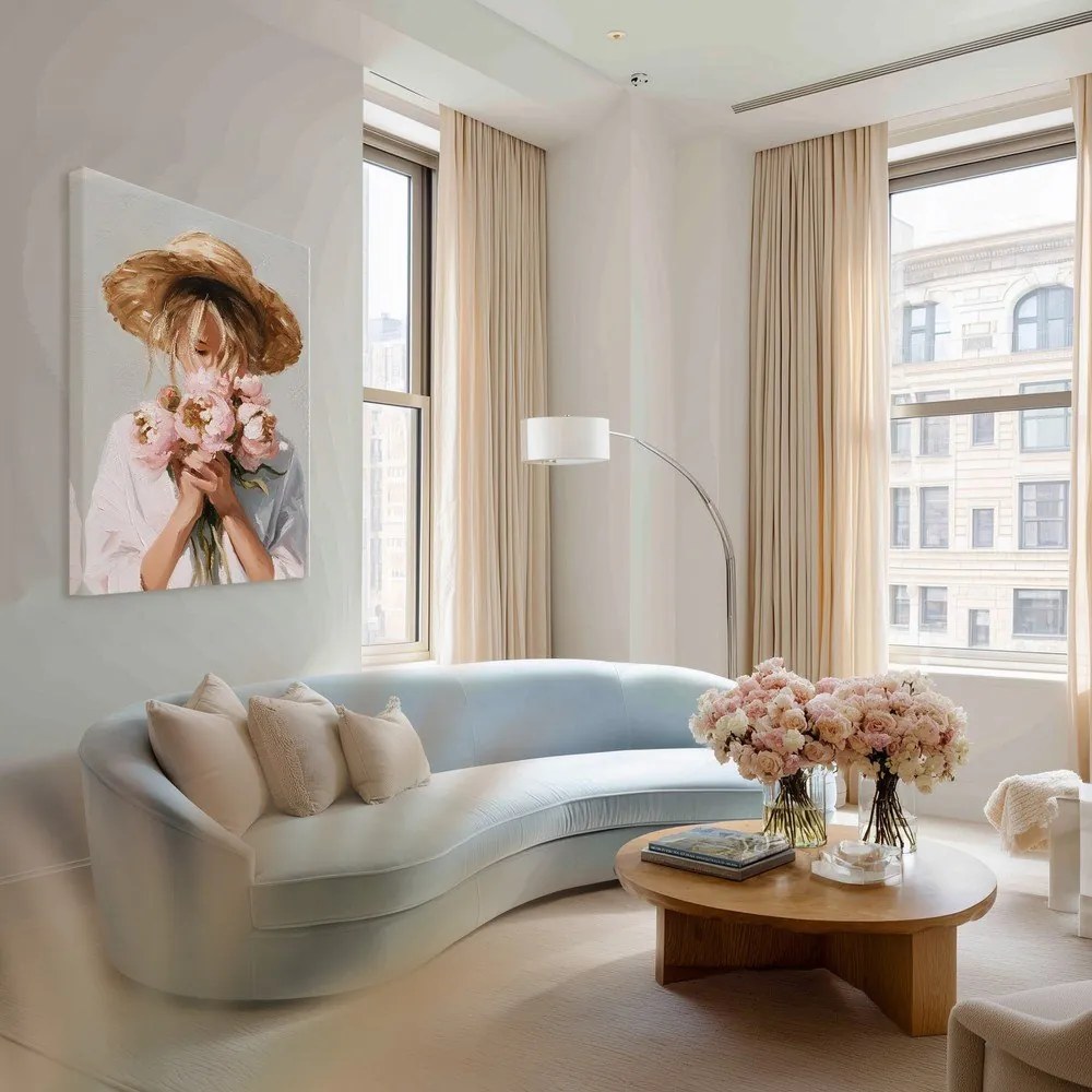 Tablou cu detalii pictate manual 70x100 cm Estelle – Styler