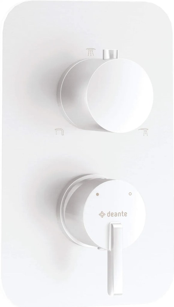 Capac pentru baterie cada, element extern BOX ascuns, alb, Deante Silia Alb