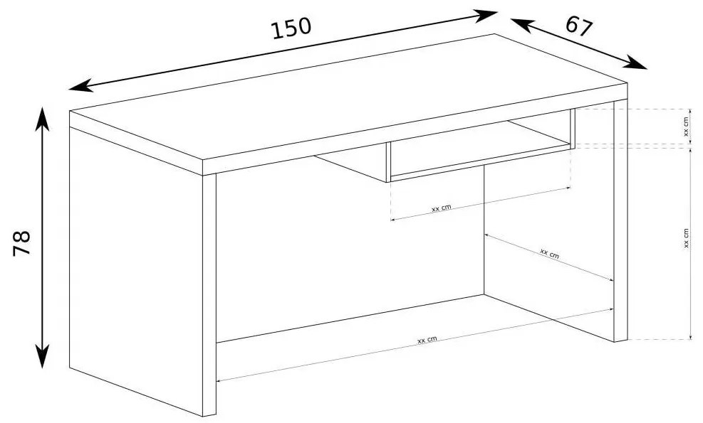 Masă PC Vega 30 (Stejar santana deschis). 1055477