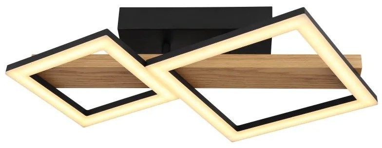 Plafoniera LED design indistrial Dustin negru 48x30cm