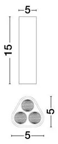 Spot LED aplicat design modern ETHO nickel, NVL-9695157