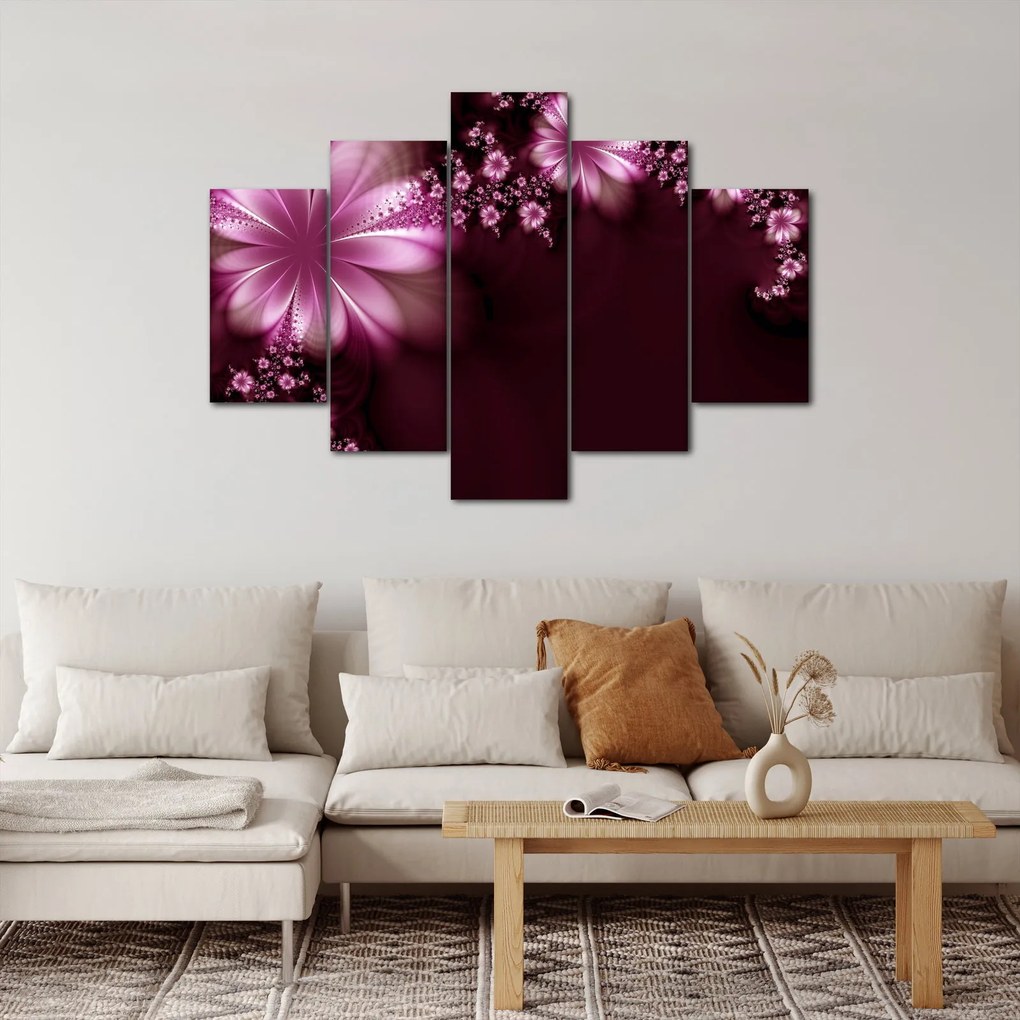 Tablou cu abstracție - flori (150x105 cm)