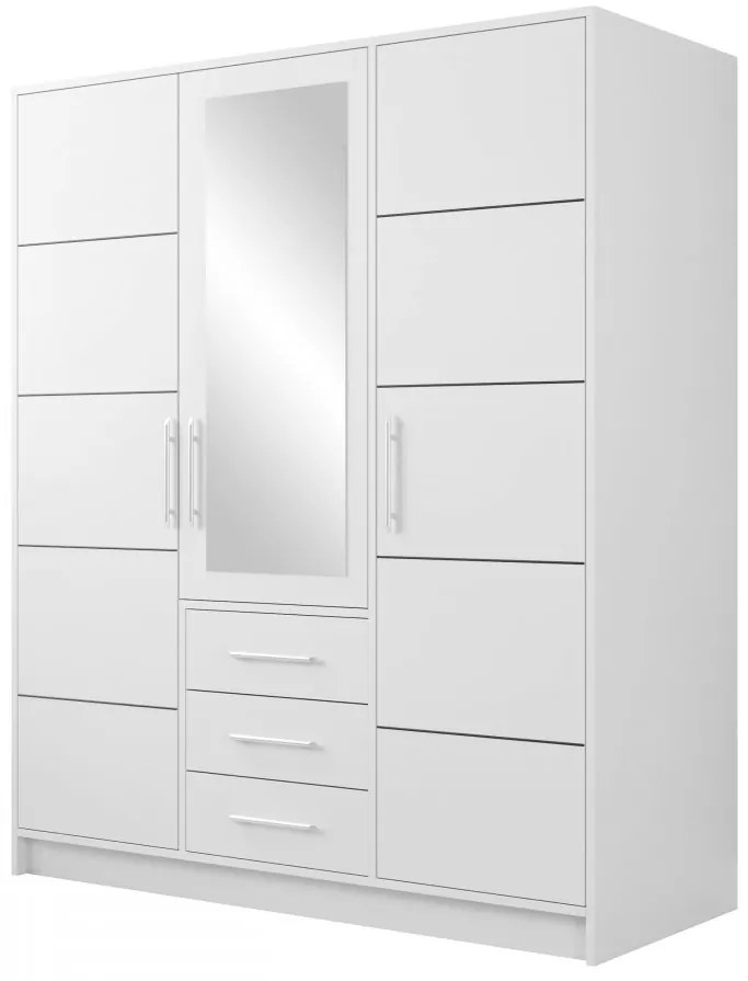 Dulap de haine Lenona D3 (Stejar wellington) (cu oglindă). 1105771