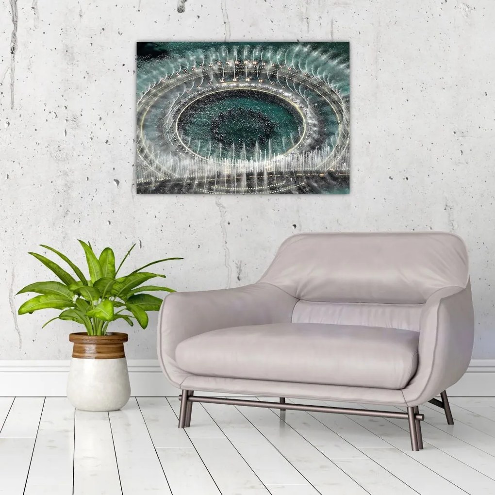 Tablou pe sticlă cu fântănă arteziană (70x50 cm)