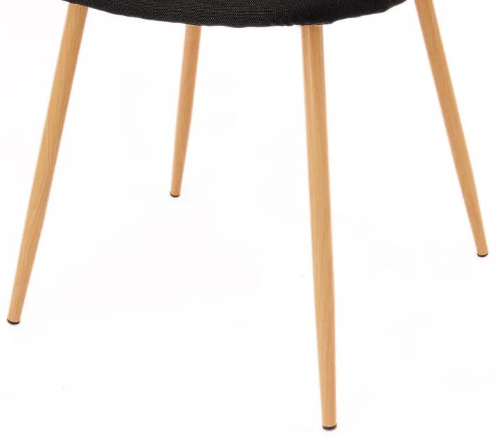 Set 2 scaune tapitate Celina negre