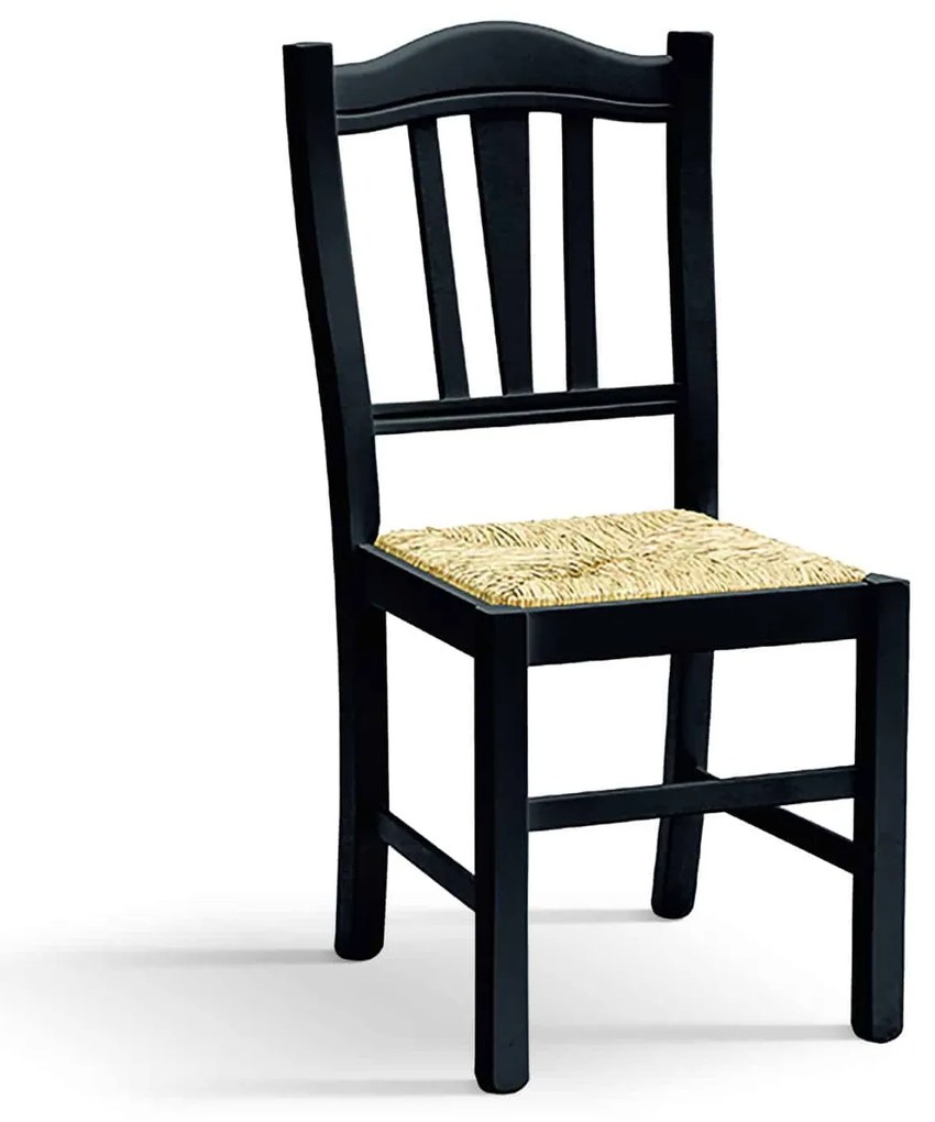Scaun Hard, lemn de fag, sezut paie, L 46cm/l 50cm /H 95cm - ALB