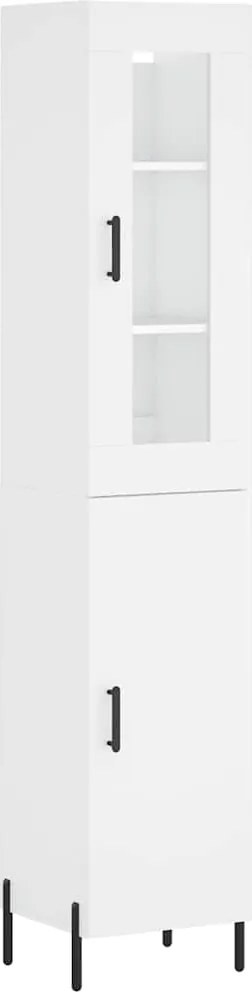 vidaXL Dulap înalt, alb, 34,5x34x180 cm, lemn prelucrat