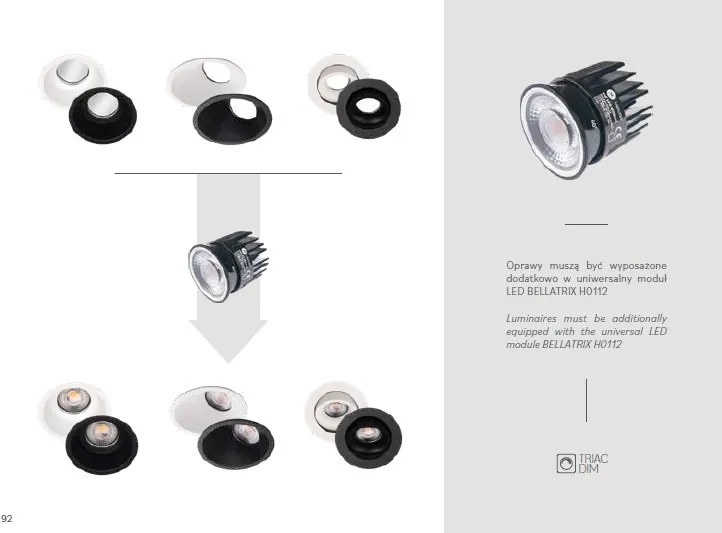 Modul LED pentru spoturi incastrate BELLATRIX H0112 MX