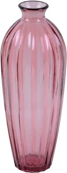Vază din sticlă reciclată Ego Dekor Etnico, 28 cm h, roz