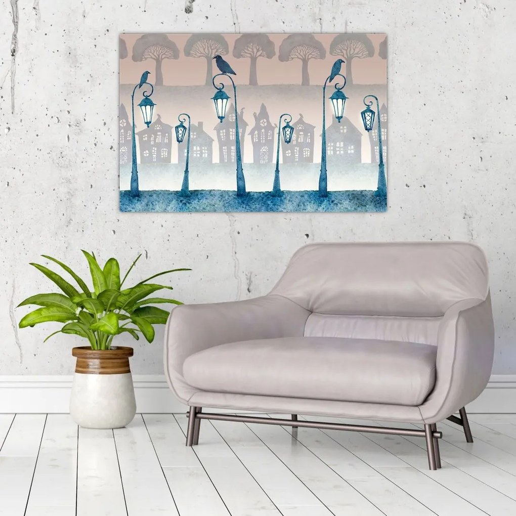 Tablou - Corbii păzind orașul (90x60 cm)