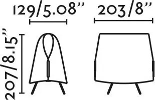 Lampa de masa decorativa LUANG XS negru/bej