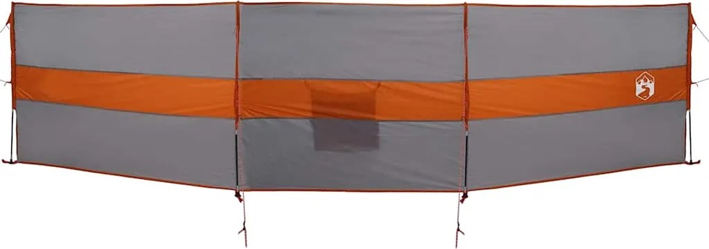 vidaXL Paravan de camping, gri/portocaliu, 490x123 cm, impermeabil