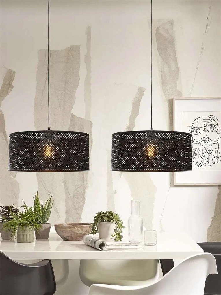 Lustra/Pendul eco din bambus Java 50x22, black