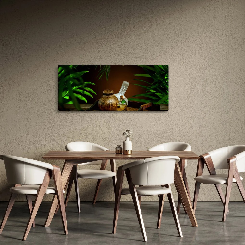 Tablou cu obiectele spa (120x50 cm)