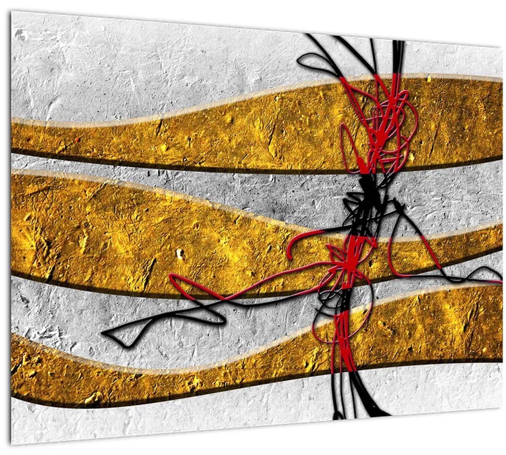 Tablou pe sticlă abstract (70x50 cm)